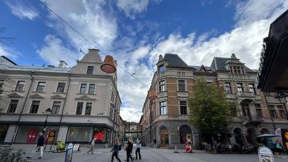 Fasadbild från torget Ledig lokal, Thulegatan 3, Centrum, Sundsvall